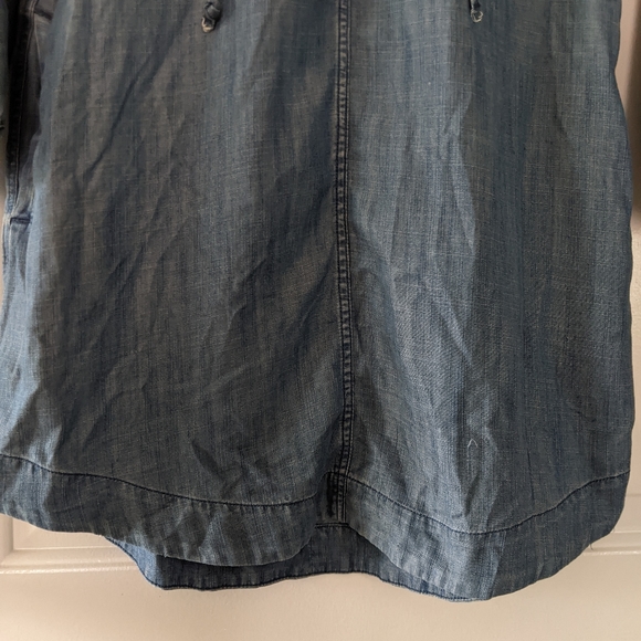 American Eagle Denim Lace Up Shirt Dress - Picture 4 of 13